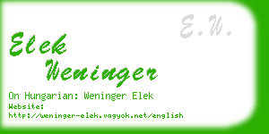 elek weninger business card